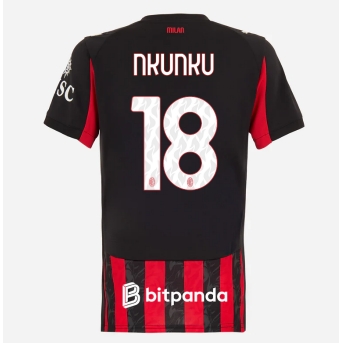 Billige Fotballdrakt AC Milan Christopher Nkunku #18 Replika Hjemmedrakt Dame 2025-26 Kortermet